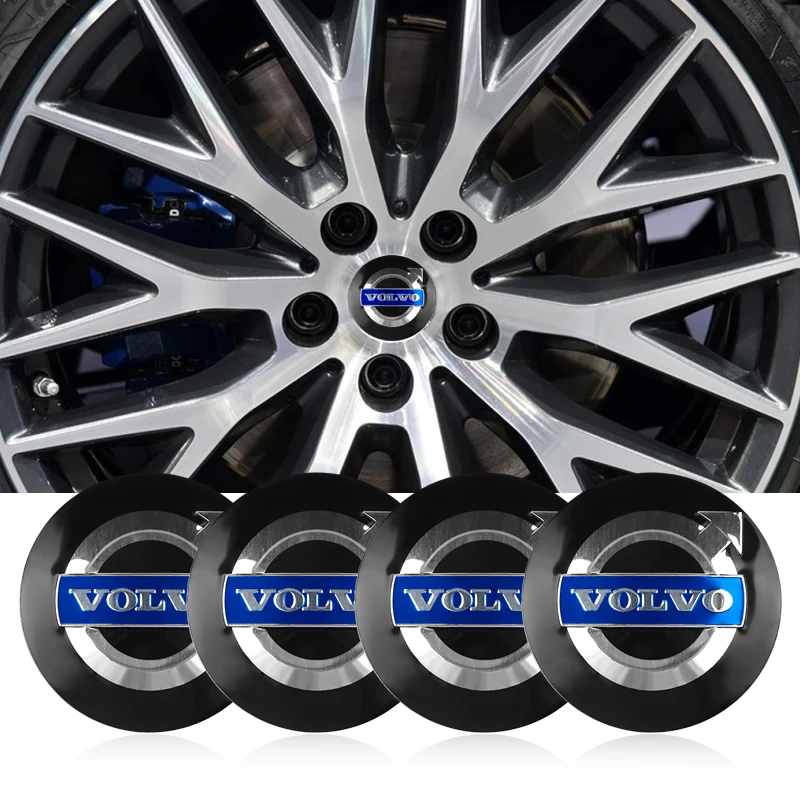 56mm Car Hub Cap Decal Car Rim Cover Center Sticker Decorative Accessories for Volvo V40 V50 S40 S80 XC60 S90 XC90 S60 XC40 C40