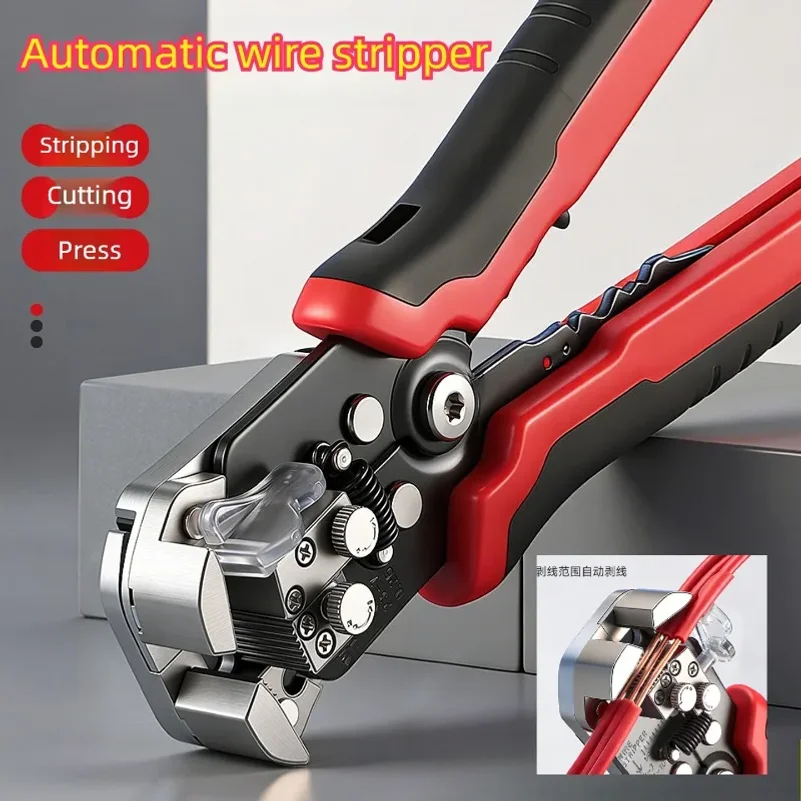 Professional Electrician Wire Pliers Cable Wire Stripper Cutter Crimper Automatic Crimping Stripping Tool