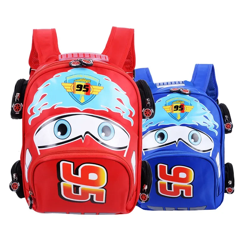 Disney children Backpack boy car school bag cartoon handbag 3-8 years baby McQueen kindergarten bags shoulder