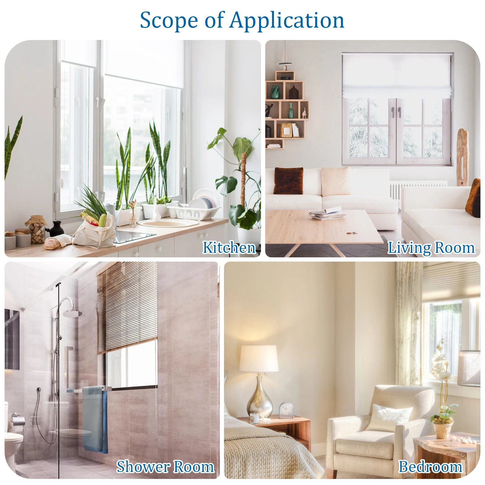 

4Pcs Roller Shade Pulls Clear Transparent Blind Handles Easy Install Compatible Most Blinds Cordless Shades