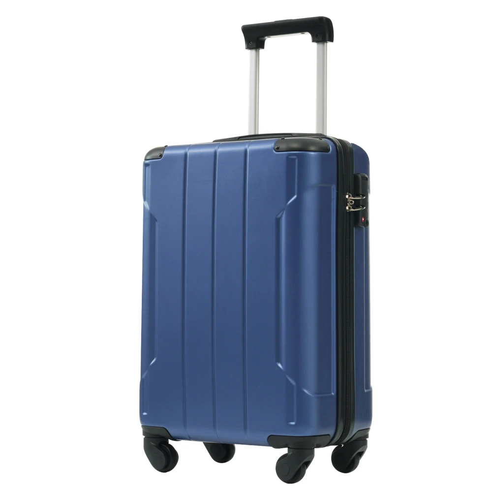 

Hardshell Luggage, Lightweight Durable ABS Suitcase with Double Spinner Wheels, TSA Lock, 20-Inch Travel Carry-On Luggage (Blue)