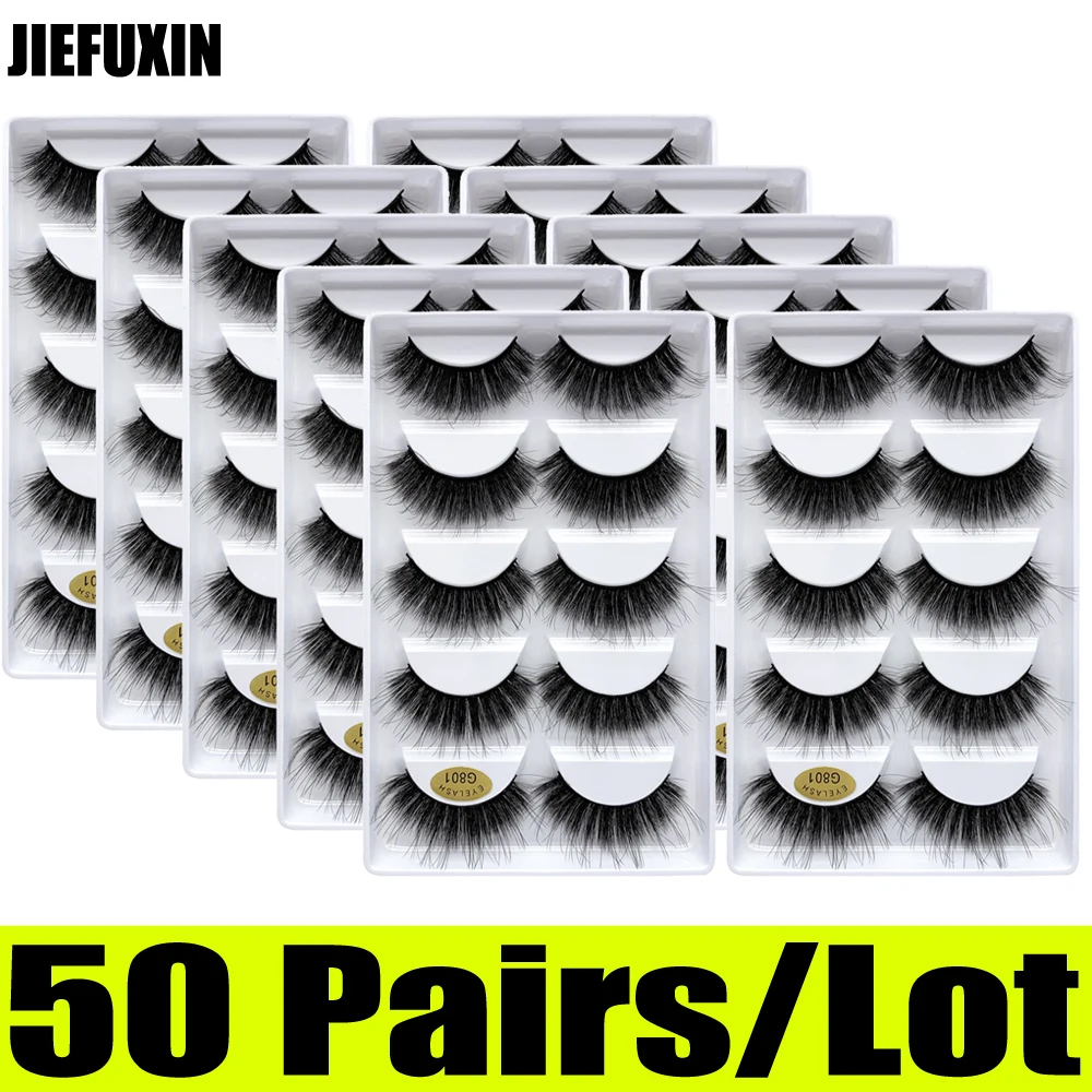 50 Pairs 3d Nertsen Wimpers Groothandel 10 doos 3d nertsen wimpers natuurlijke lange valse wimpers wimpers extension cilios g806 g800