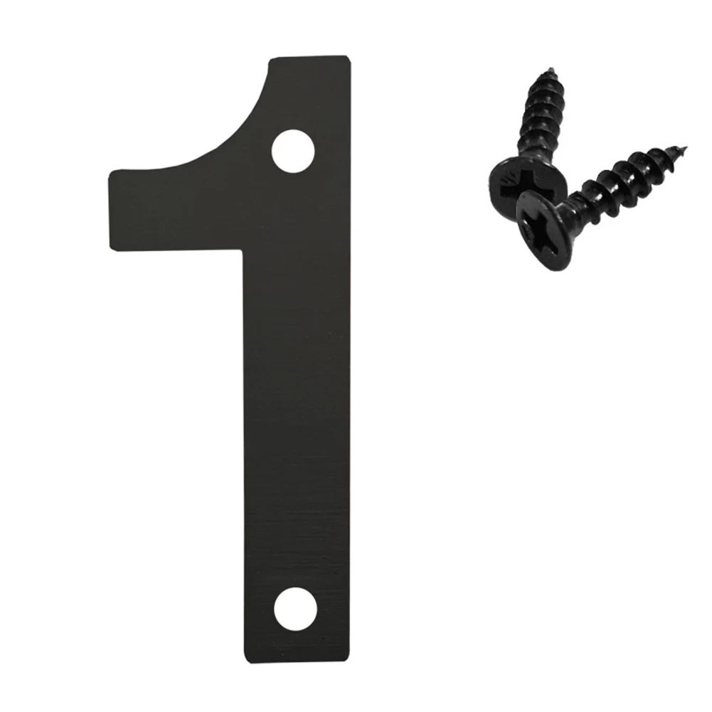 High Quality 4 inch House Numbers for Outdoor Use Modern Floating Design Black Shadow Finish Enhance Your Home Address