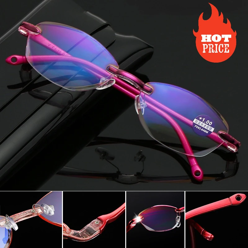 

Лупа с защитой от синего света, очки для пресбиопии, очки для чтения, памятная дальнозоркость, без оправы + 1,0 + 1,5 + 2,0 + 2,5 + 3,0 + 3,5 + 4,0