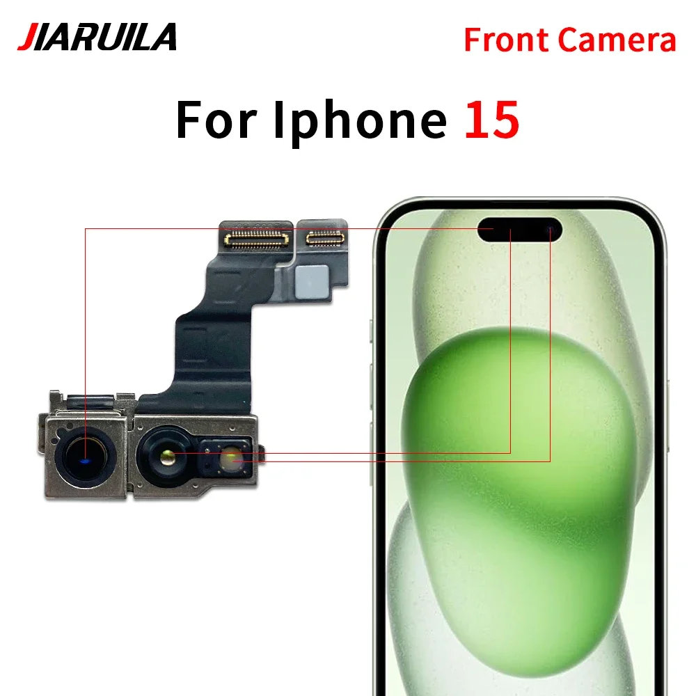 Main Big Rear Camera Module & Front Camera Flex Cable For IPhone 15 Pro Max / For IPhone 15 Plus Front Facing Camera Replacement