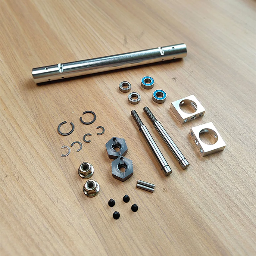 

Aluminum Alloy Unpowered Axle High Load Axle Simulated Disc Brake Accessories for 1/14 Heavy Duty Flatbed Trailer
