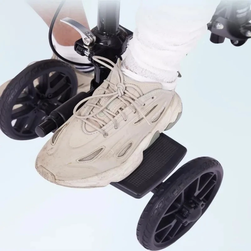 أداة مساعدة على المشي قابلة للطي - مشاية قصب واحدة لإصابات الكاحل، سكوتر التنقل لاستعادة الكسر، جهاز مساعد لكبار السن/المعقين