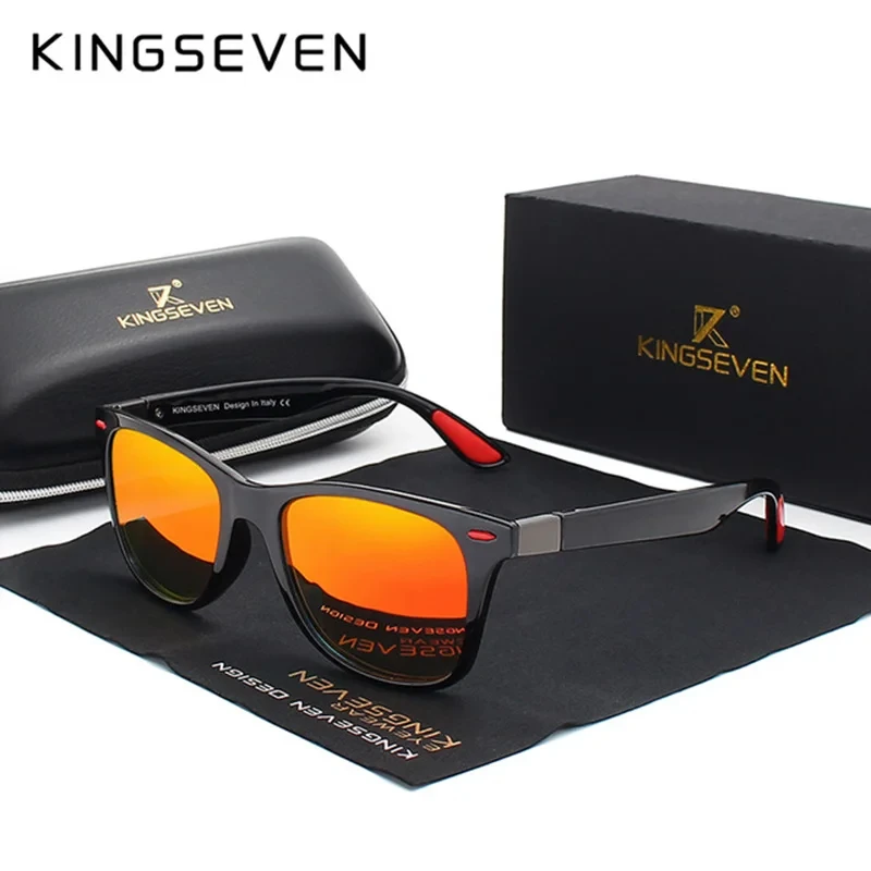 Original KINGSEVEN Marke Klassische Polarisierte Sonnenbrille Männer Frauen Fahren Quadratischen Rahmen Sonnenbrille Männlichen Goggle UV400 Gafas De Sol