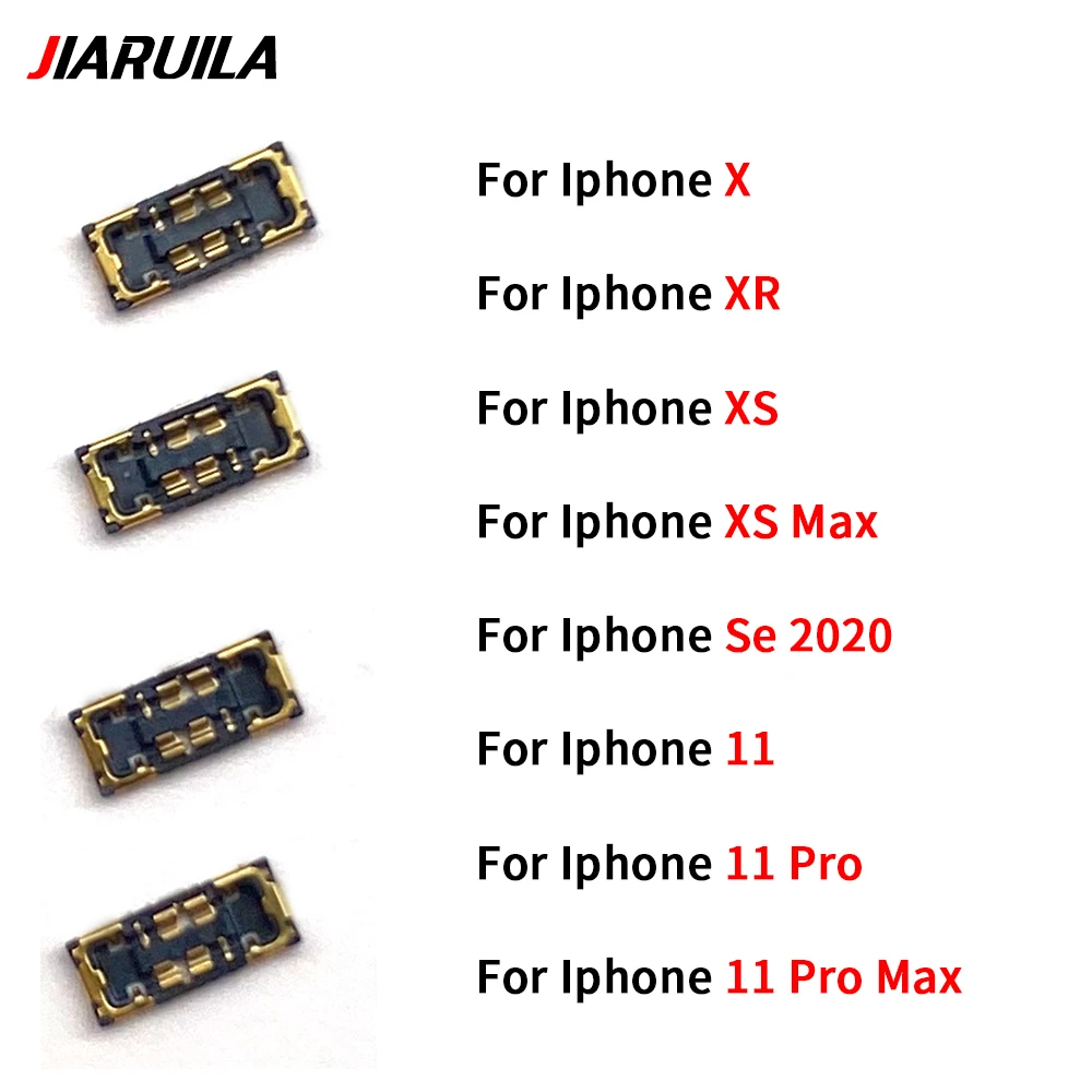 10 buah/lot Digitizer tampilan LCD baru konektor FPC pada Motherboard untuk Iphone 11 Pro Max Se 2020 X XR XS Max kabel Flex colokan