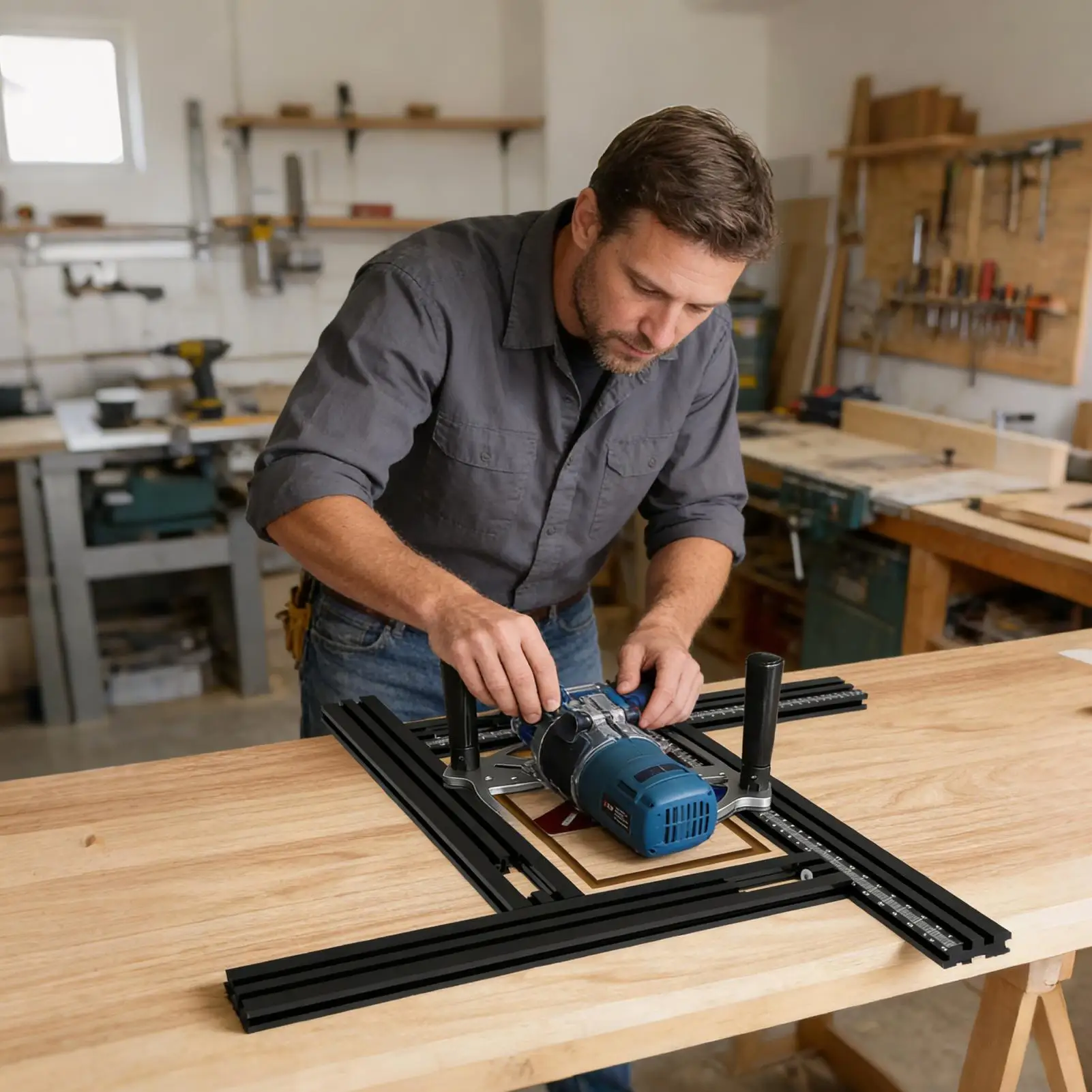 

Saw Cutting Guide Carpentry Router Backrest Auxiliary Track Rail Household Backrest Guide For Home Workshop Construction