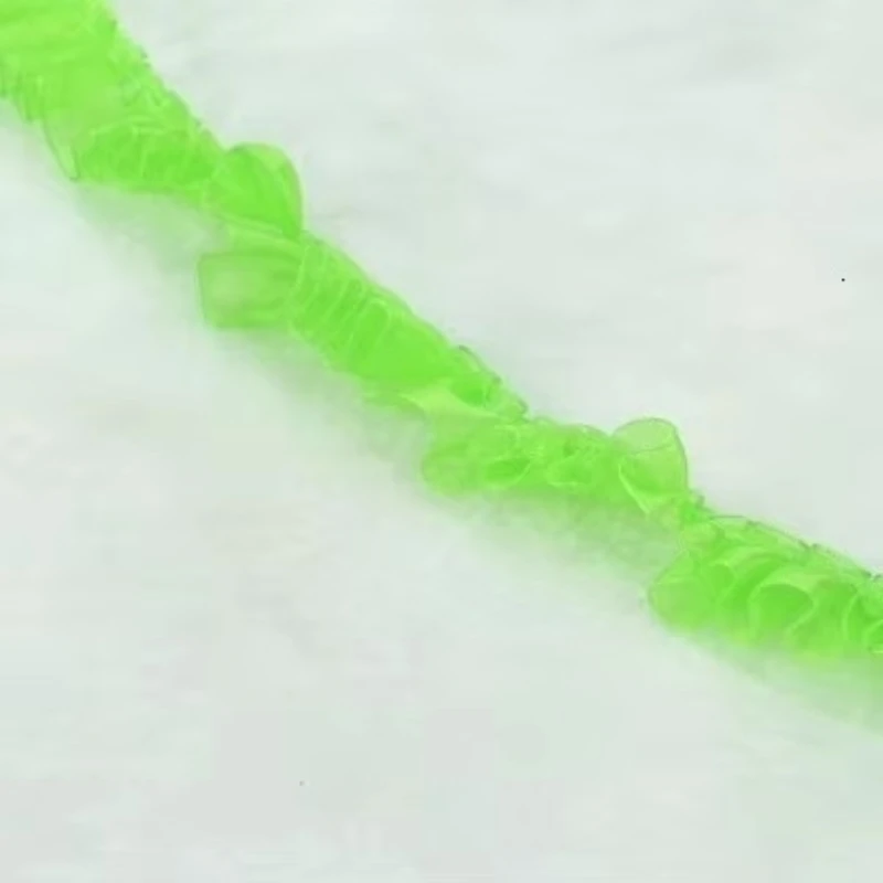 Hot Organza Encryption Crumpled Tulle Lace Ribbon DIY Toy Doll Pet Clothing Making Materials Children Clothes Baby Cradle Trim