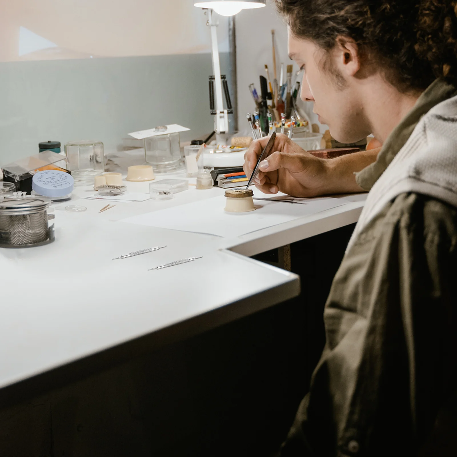 110Pcs Stainless Steel Hand Watch Spring Bar Quick Release Repair Tool Kit Band Pin Remover Link Adjustment Heavy Duty Watch