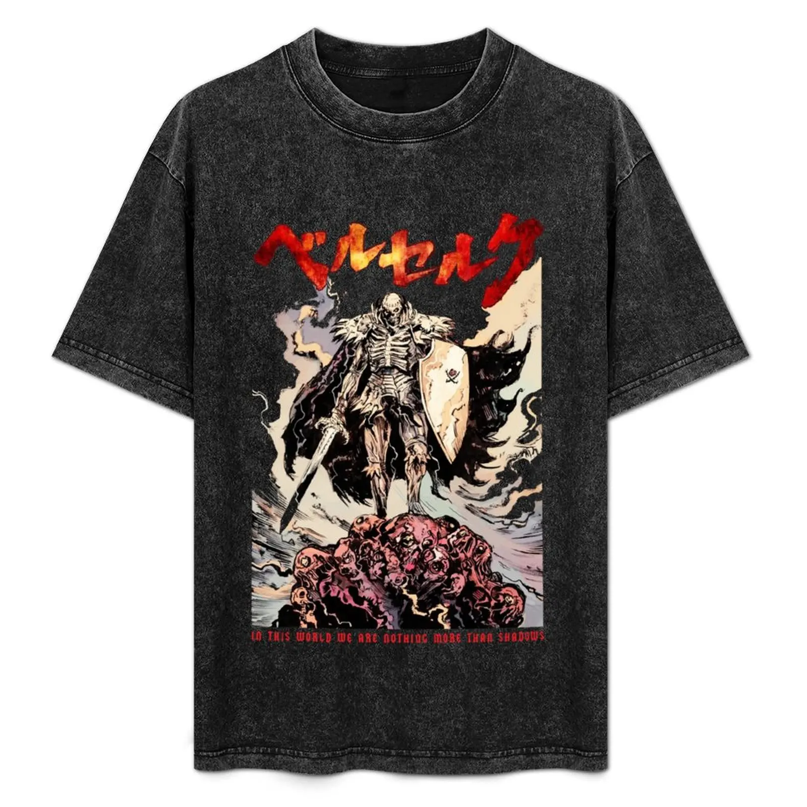 

Crane Chevalier Squelette Guerrier Anime Manga T-Shirt Basic Regular Fit Casual T-Shirt