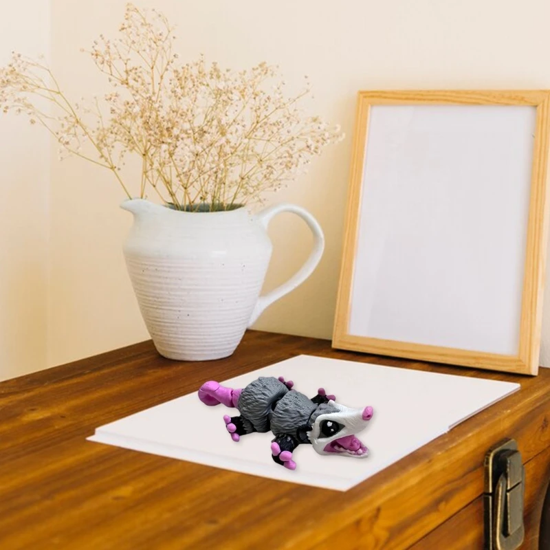 Cartoon Opossum Beeldje Speelgoed Perfect Stress Speelgoed voor onderweg Leuke foto rekwisieten 15UB