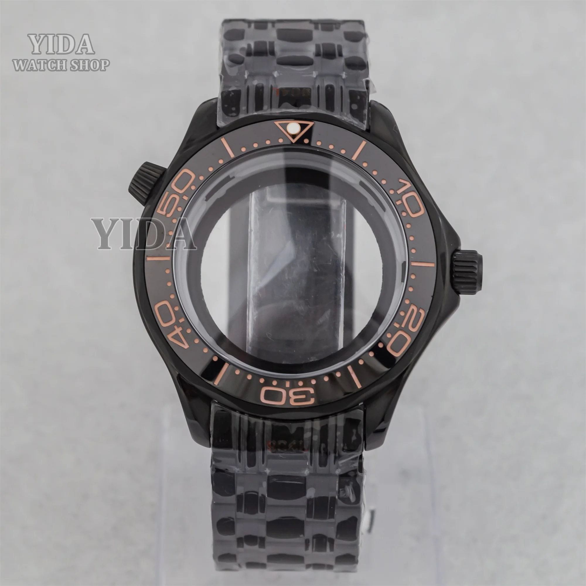 NH35 Cinturino per cassa dell'orologio Seamaster 300 10ATM Custodia in vetro zaffiro impermeabile adatta NH35 NH36 Movimento Mod Accessori Strumenti di riparazione