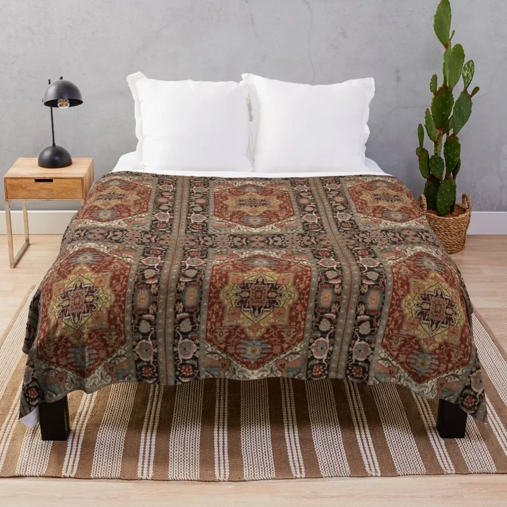 

Antique Persian Carpet Art Sticker Throw Blanket Weighted Thermals For Travel for sofa Blankets