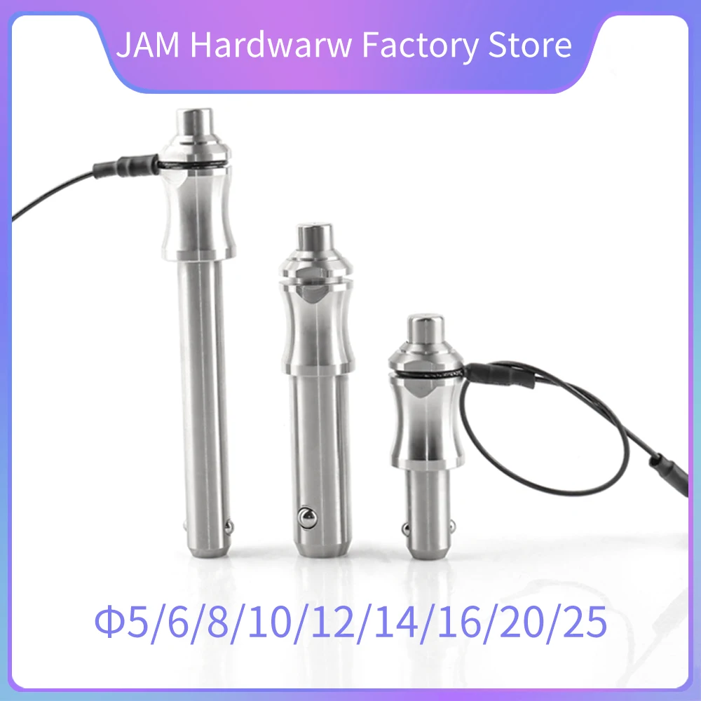 

Stainless Steel Small Handle Button Type Positioning Pin Ball Head Locking Spring Pin Quick Release Ball Locking Pin With Rope