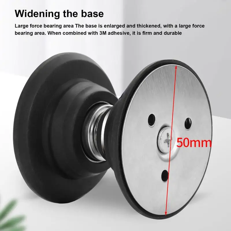 1pcs Stainless Steel Door Stop Magnetic Door Stopper Holder Anti Collision Windproof Doorstop Free-punch Door Suction