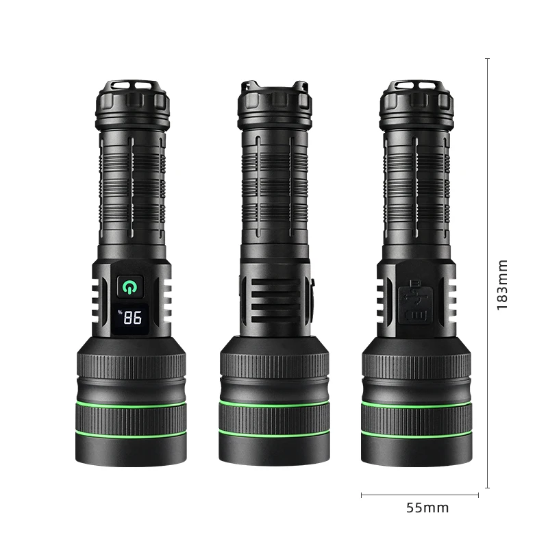 Super Long Range Tactical Torch High Power LED Flashlight USB Rechargeable Strong Light Lamp Outdoor Portable Lantern Waterproof