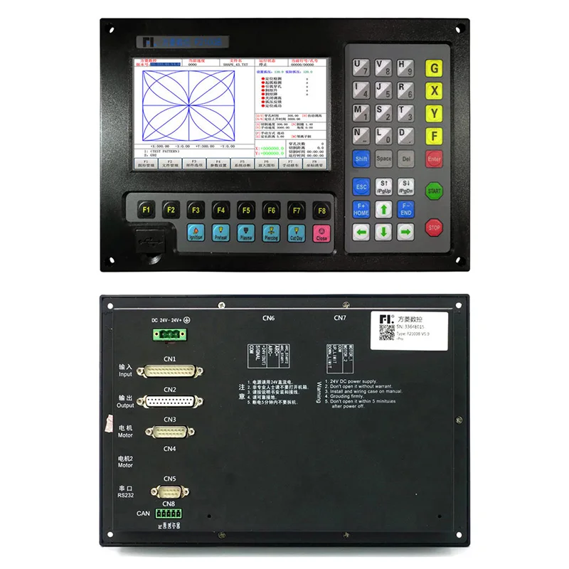 Contrôleur de plasma F2100B CNC, système de contrôle numérique à 2 axes, machine de découpe à la flamme