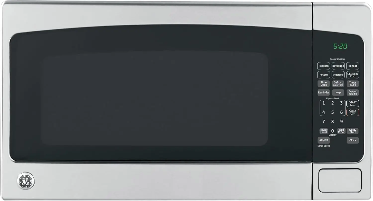 Countertop Microwave Oven 1,200watt Capacity 2.0 Cubic Ft. 8 Auto Setting Cooking Settings Child-Lock Technology Satinless Steel