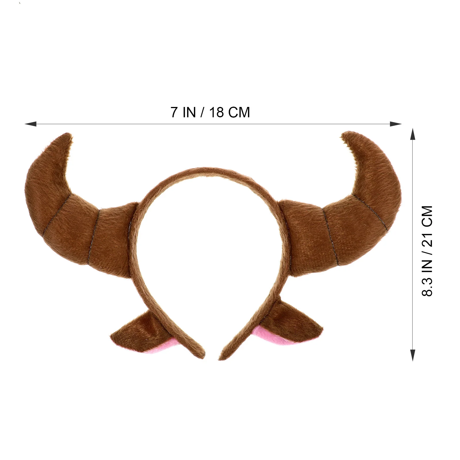 Boi Chifre Headdress para Mulheres e Crianças, Maquiagem Headpiece Decoração, Chifres Hairbands