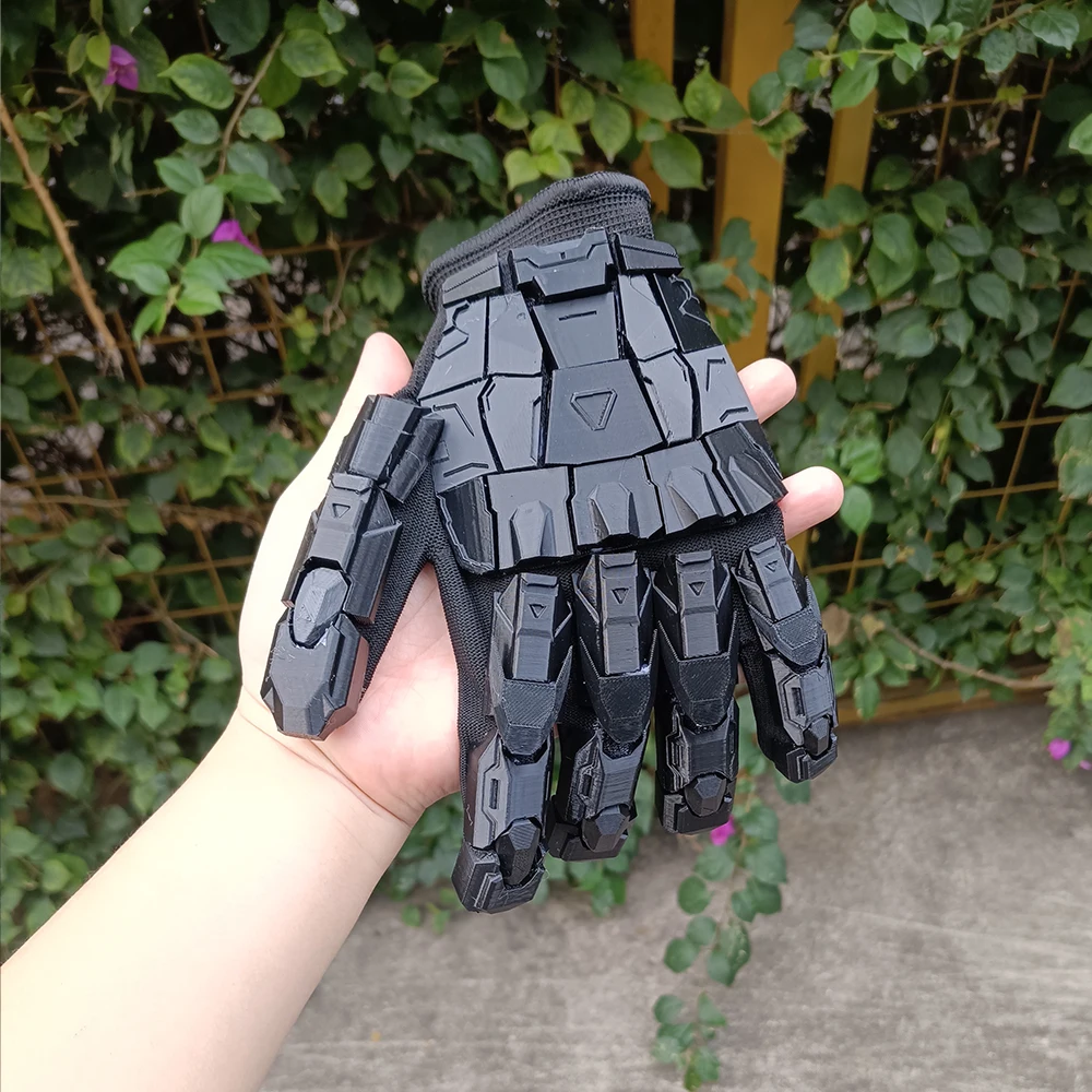 3D-Druck Handgefertigte Klebende Punk-Mechanische Handschuhe Vintage Gothic Tragbare Handschutzrüstung Unisex Techwear Cosplay Exoskelett-Handschuhe – Detail 7