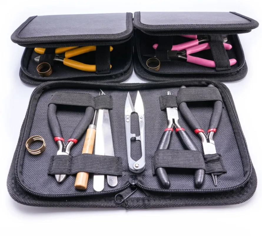 DIY Handmade Jewelry Pliers Multi-functional Jewelry Pliers Set with Pointed and Round Jaws Scissors Tweezers Tool Kit
