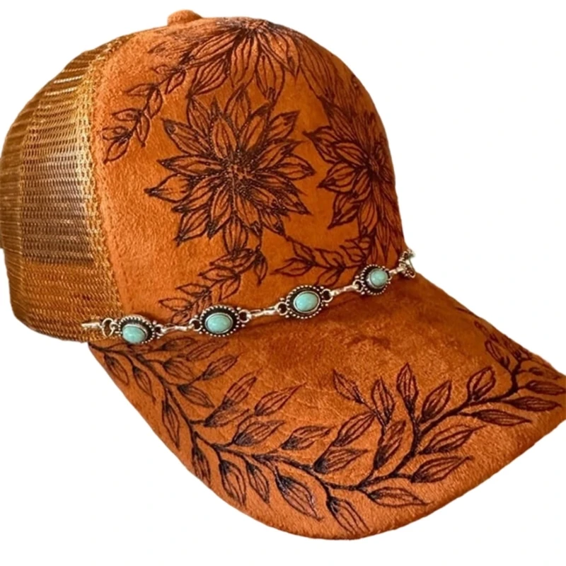 Printed Baseball Cap with Shaped Front Panel Adult Size 56-60 for Daily Wear Travel and Casual Use Y08E