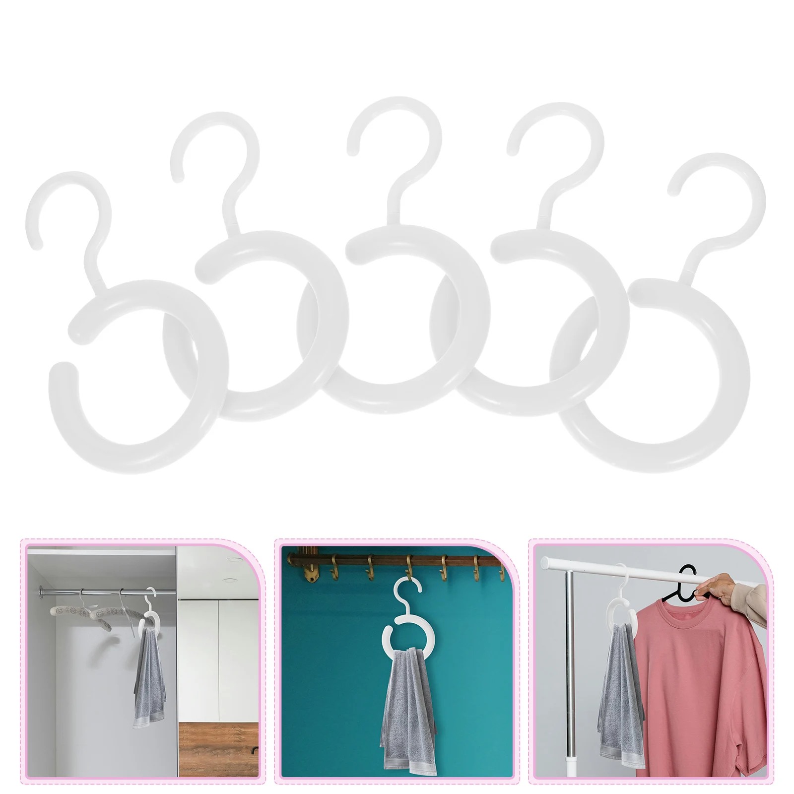 

10 Pcs Storage Rack Hanging Belt Organizer for Closet Bag Hangers Scarf Handbag ABS Multi-purpose Plastic Utility Hook