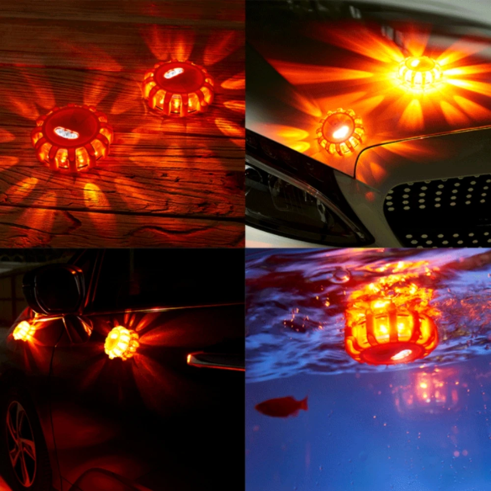 Magnetic Emergency Roadside Safety Light IP44 Road Flares Rescue Light LED Strobe Warning Light Flashlights Car Beacon Lamps