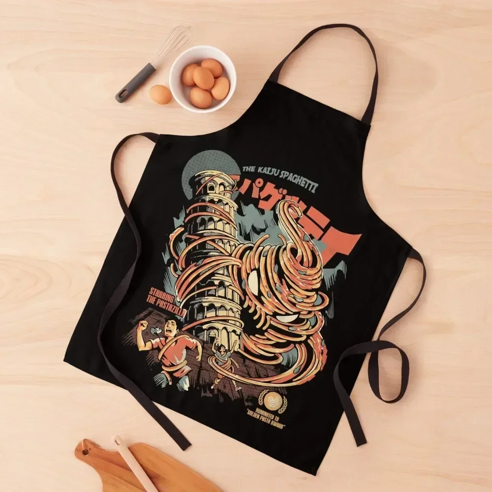 

The Kaiju Spaghetti - Black Version Apron household woman Goods For Home And Kitchen Apron