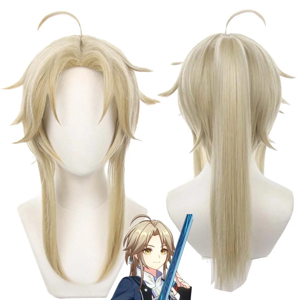 Men Cos Fans Game Honkai Star Rail Game Yanqing Cosplay Wig