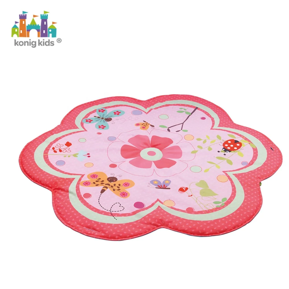 Konig Kids Baby Foldable Play Mat Gym Toy With Projection Music Pink Flower Baby Play Mats Baby Playing Mat