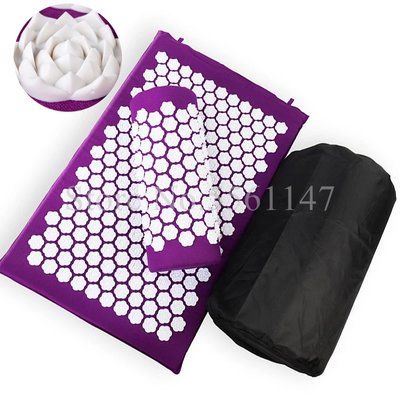 Traditional Acupuncture Sets Acupressure Mat with Pillow Massage Mat Lotus Spike Cushion Massage and Relaxation