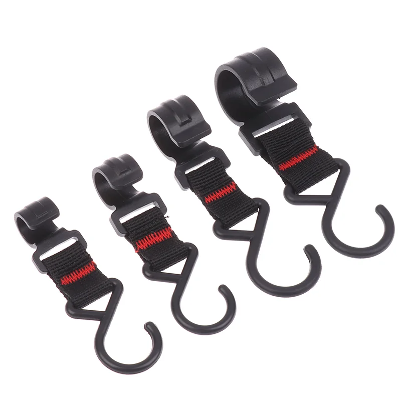 5Pcs Black Rack Tool Detachable Moveable Finishing Hook Pot Pan Hanger Outdoor Camping S-Shaped Hanging Hooks Storage Buckle