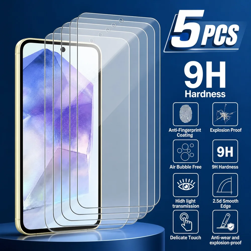 5PCS gehärtetes Glas Displayschutzfolie für Samsung Galaxy S22 Ultra 5G HD-Glas für Samsung Galaxy S22+ 5G S22 5G Anti-Scratch