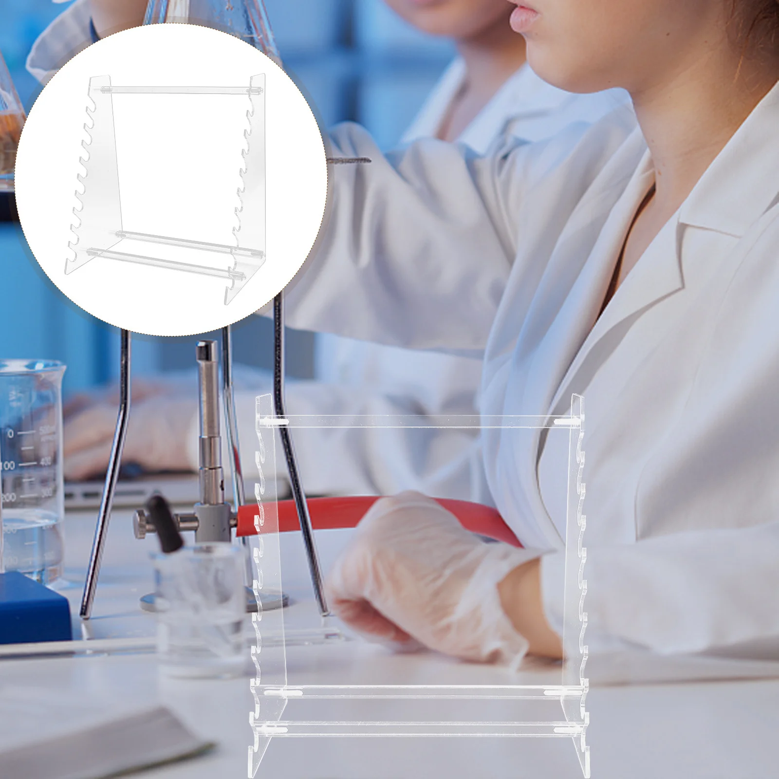 

Acrylic Laboratory Pipette Stand Micropipette Holder Trapezoidal Structure Lab Pipettor Storage Rack Micropipette Stand