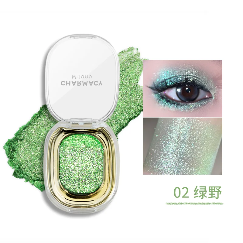 マルチクロームアイシャドウメイクアップパレット女性新パールカメレオン明るく細かいグリッター徐々に変化アイシャドウ高着色