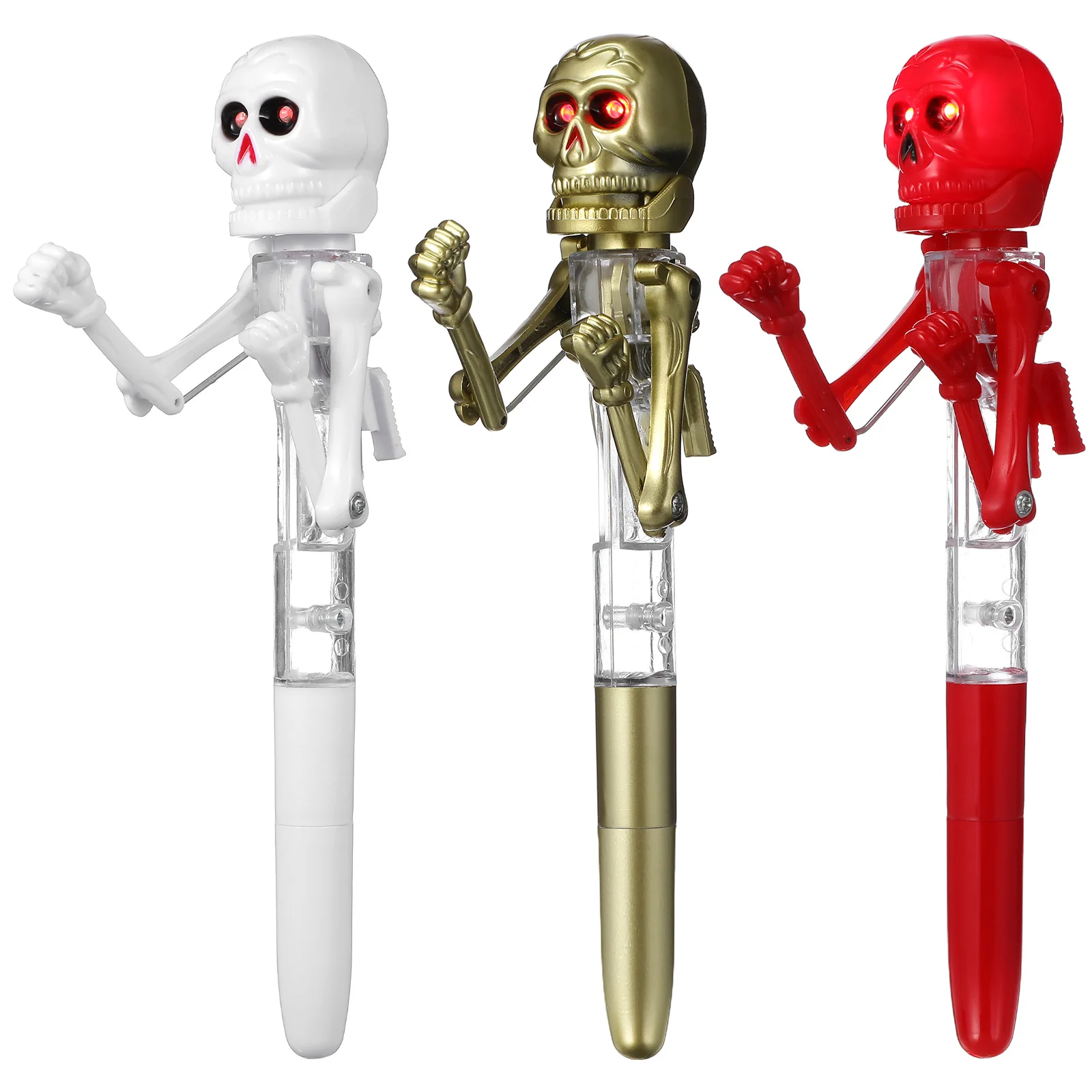 

3 шт., светящиеся шариковые ручки с черепом и тыквой на Хэллоуин, креативная ручка для письма, товары для вечеринок на Хэллоуин для студентов, подарки