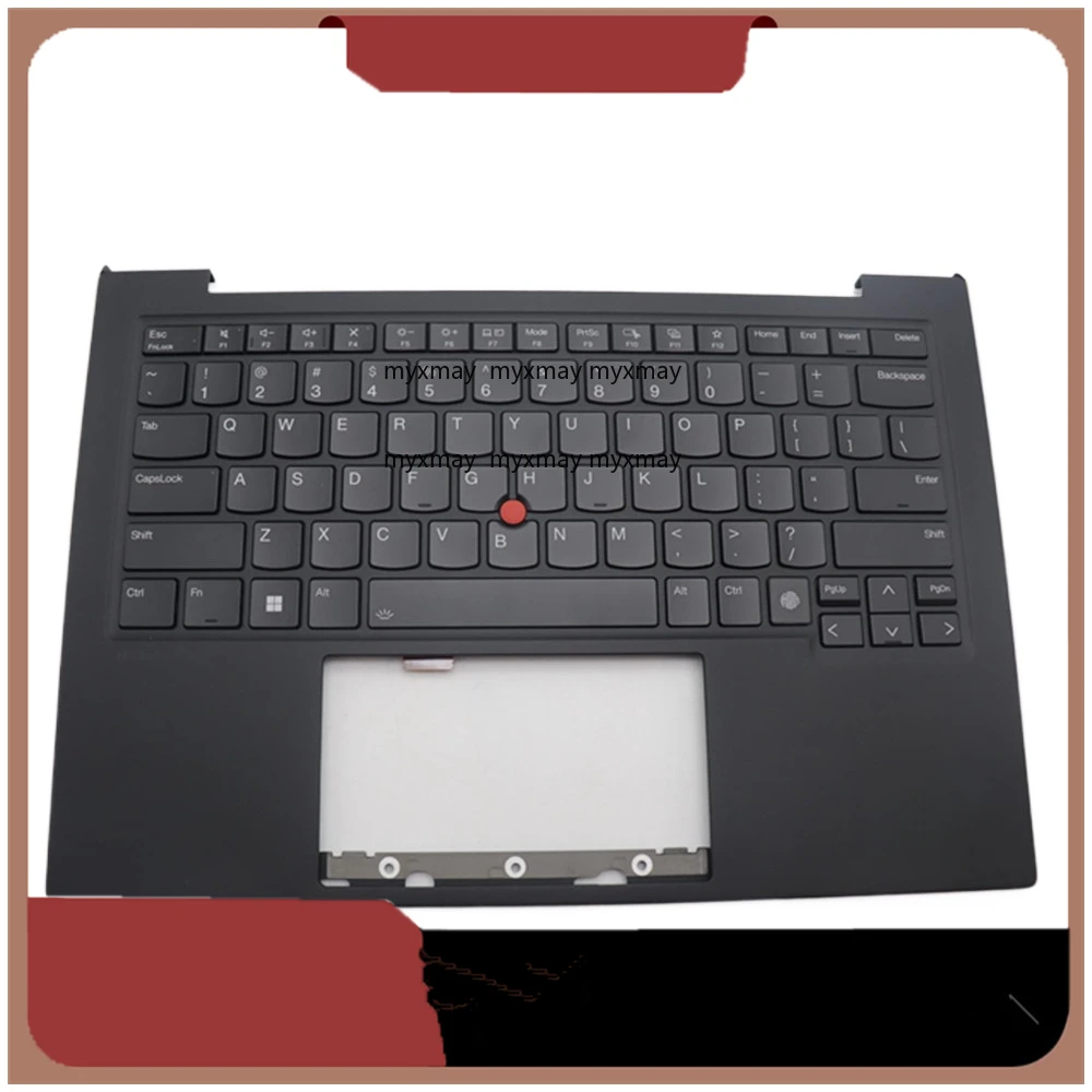 

T New Original for Lenovo ThinkPad X1 Carbon 12th Gen Palmrest Cover US Backlight Keyboard WWAN Version 5M11N61162 5M11N61199