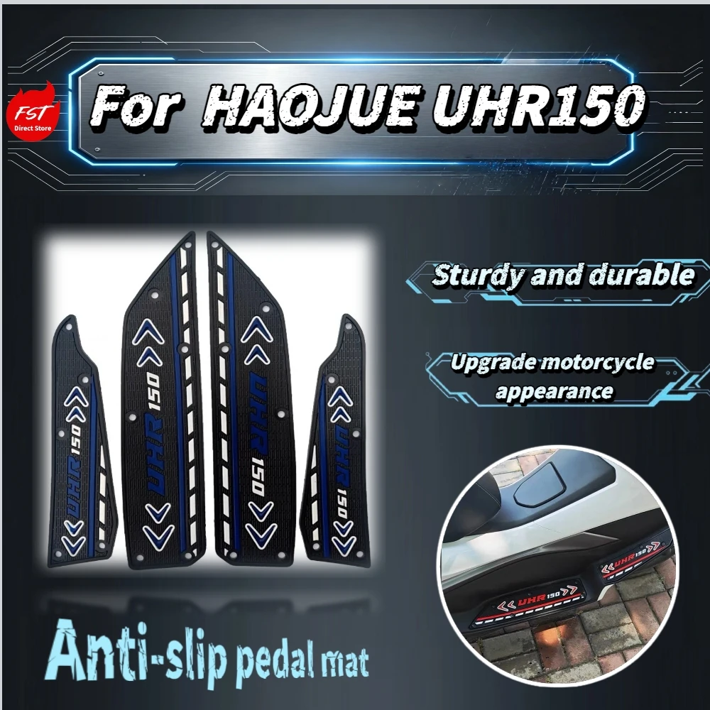 For Haojue UHR150 Motorcycle Custom Fit Floor Mat, Wear-resistant Anti-slip Pedal Cover, Durable Mod Accessories