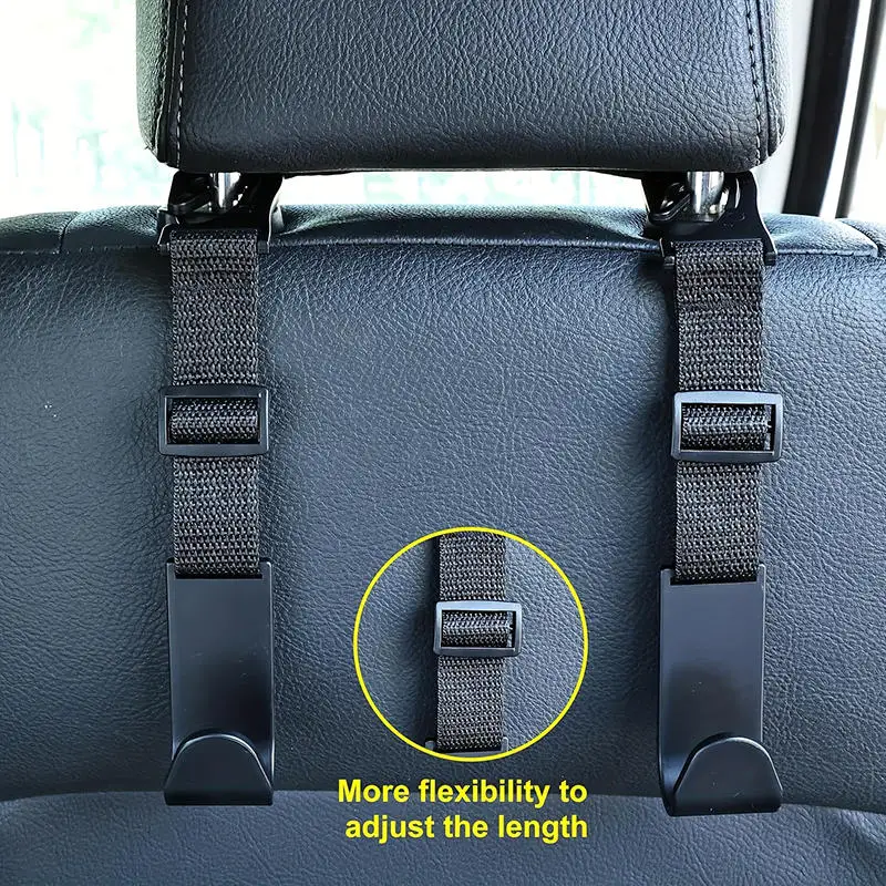 4 قطعة هوك السيارة لسيارة المقعد الخلفي الخلفي السنانير مسند الرأس شماعات كليب العالمي حامل قابل للتعديل تخزين اكسسوارات السيارات الداخلية