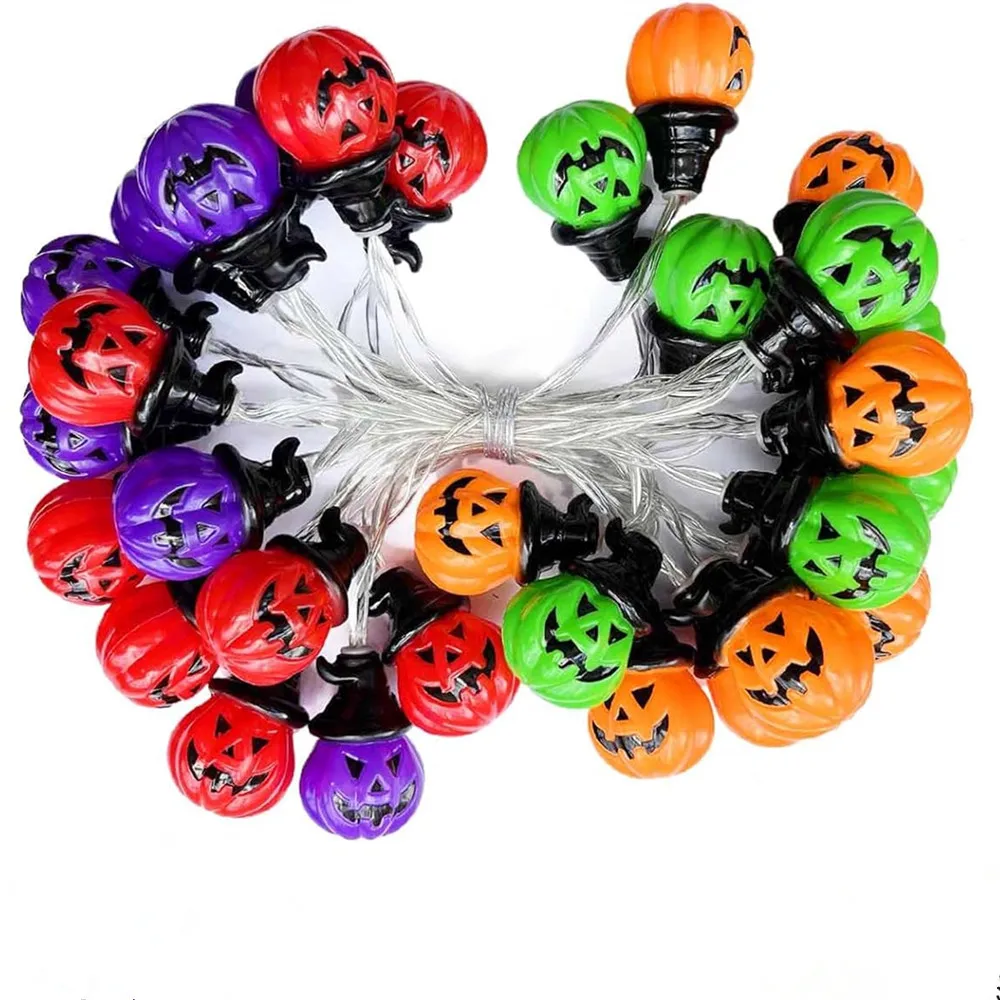 

Halloween Decoration Pumpkin Led String Lights Indoor Wall Ornaments Lights Battery USB Powered Room Lamps 1012