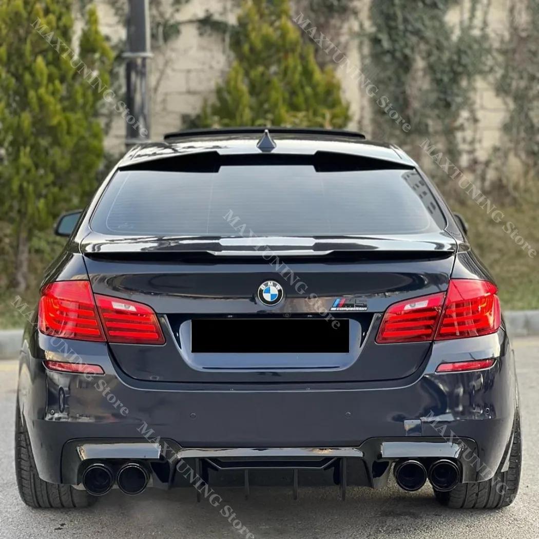 

M4 Performance Style For BMW F10 M5 5 Series 2011-2017 Rear Tail Wing Gloss Black Spoiler Splitter Tuning Accessories Body Kit