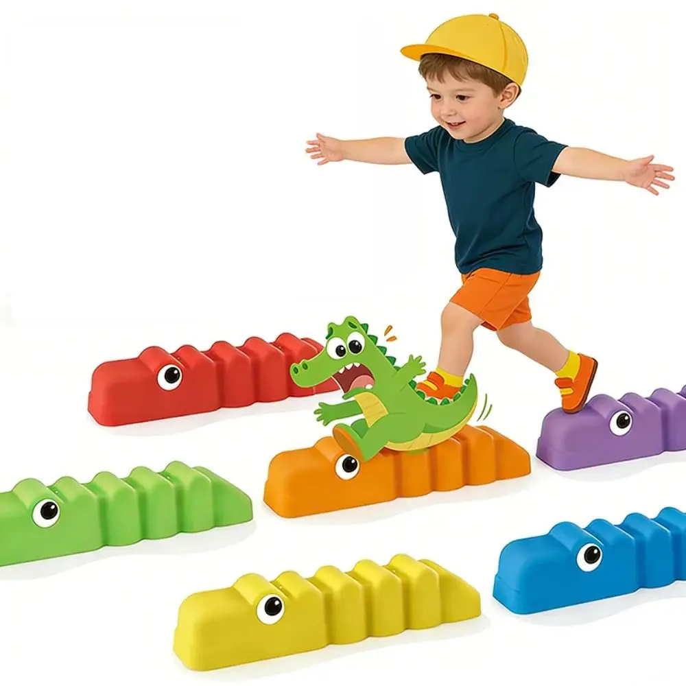6PCS/Set Plastic Balance Training Beam Stepping Stones Anti-slip Balance Coordination Strength Training Beam