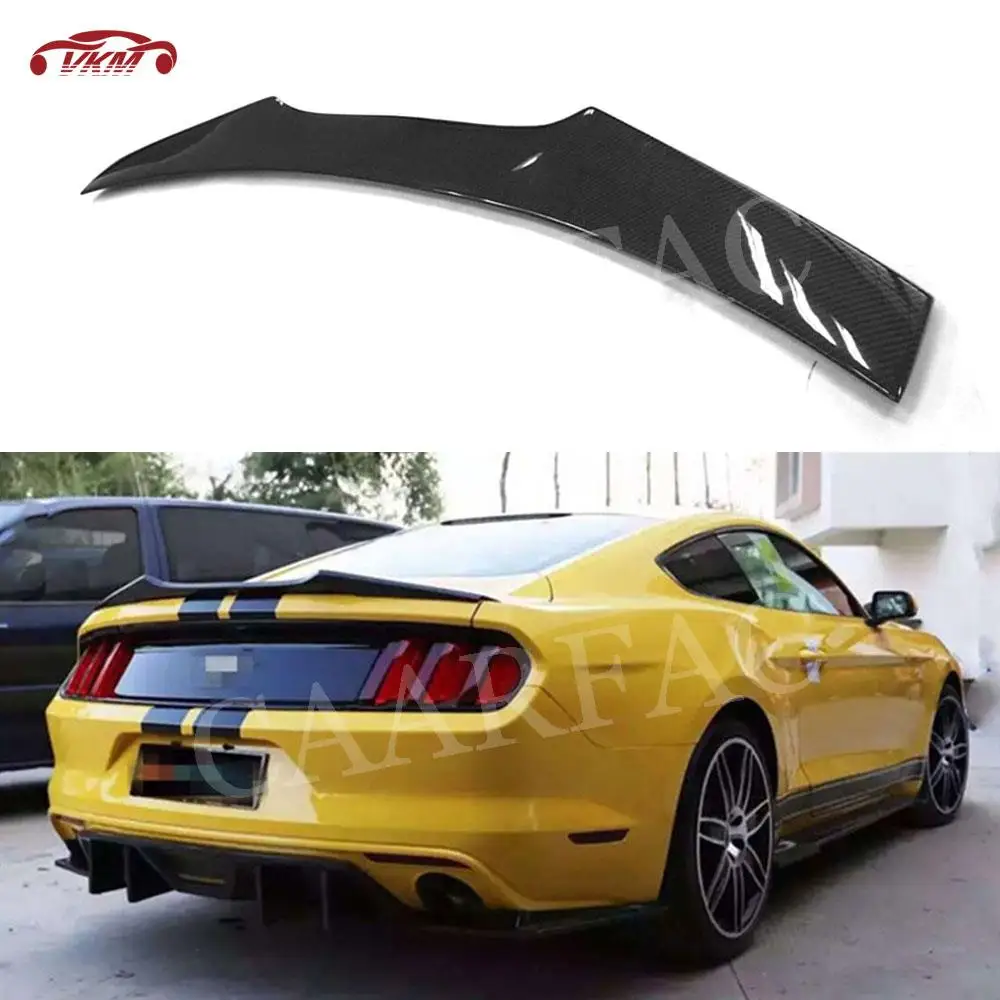 

Carbon Fiber Car Rear Trunk Lip Spoiler FRP Unpainted Prime Boot Wings Fits For Ford Mustang Coupe 2 Door 2015 2016 2017