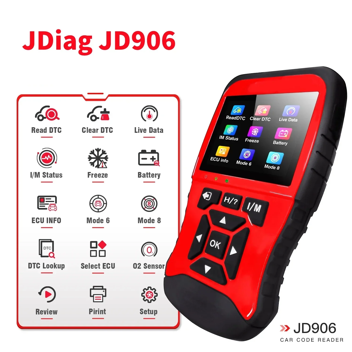 

A++ JD906 JDiag code reader diagnostic tool manufacturer high repurchase Best Quality OBD2 Diagnostic Scanner same as KW850