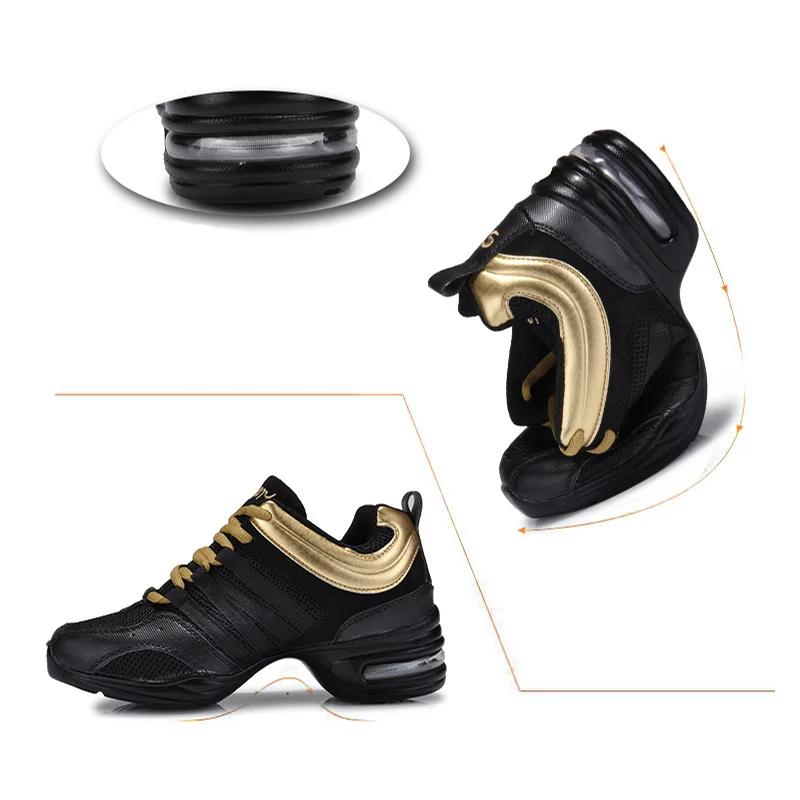 Dancing Shoes Sports Feature Modern Dance Jazz Shoes Soft Outsole Breath Dance Shoes Sneakers For Woman Practice Shoes