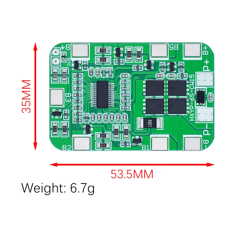 6S series of lithium battery protection board are used to balance the 14A current of 22.2V/25.2V18650 battery protection board